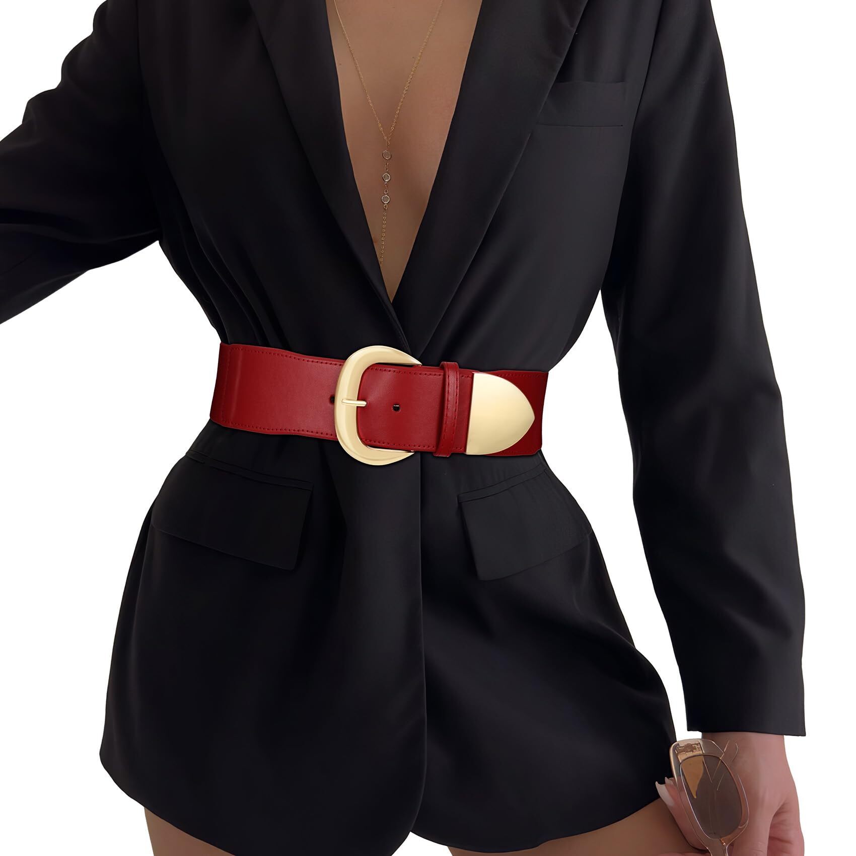 4186 Women Wide Elastic Waist Belt For Dresses Fashion Thick Stretchy